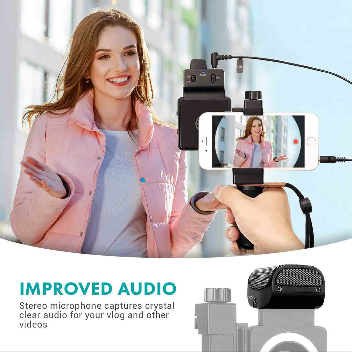 Sevenoak SmartCine Complete Smartphone Video Ring with Built-in Stereo Microphone LED Light