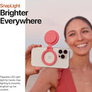 ShiftCam SnapPocket Light - LED Selfie Ring Light with Four Brightness Settings and Built in Battery - Magnetic Mount Snaps on to Any Phone - Flippable Design