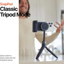 ShiftCam SnapPod - Video Selfie Stick and Tripod - Magnetic Mount Snaps on to Any Phone - Tiltable Design | Abyss Blue