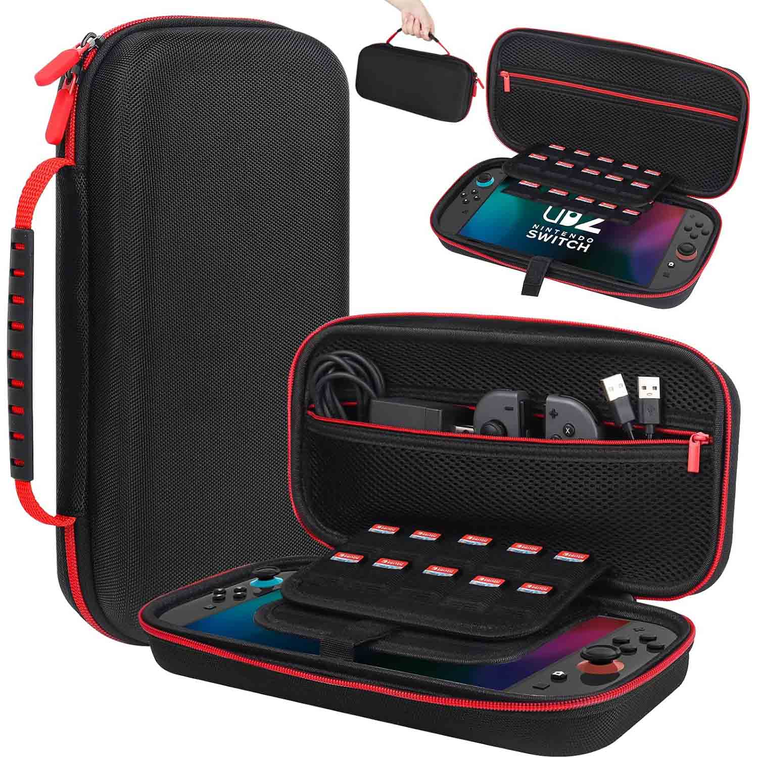 Sonlaryin for Nintendo Switch 2 Carry Case with 20 Game Cartridges, Protective Hard Shell Portable Case Pouch