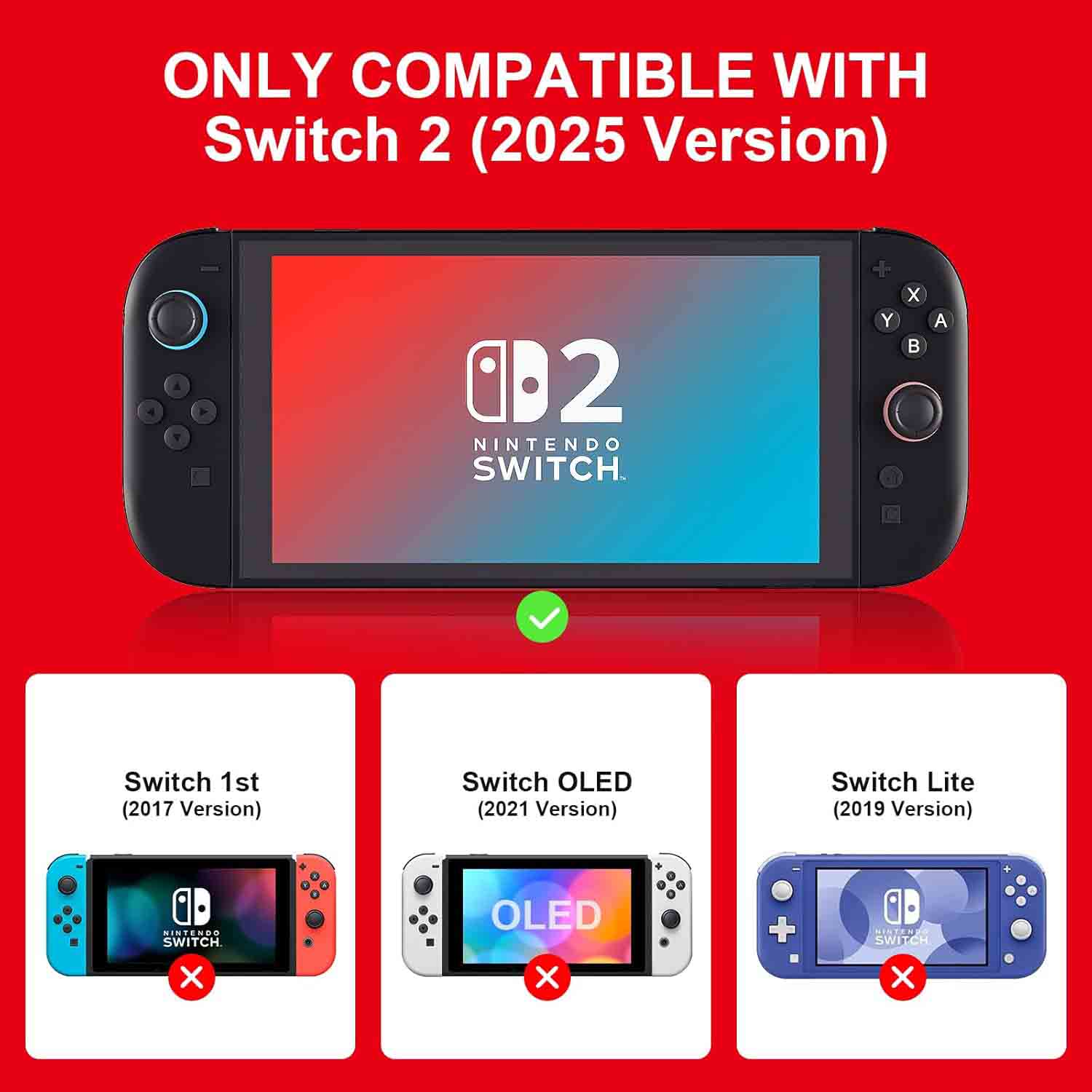 Sonlaryin for Nintendo Switch 2 Carry Case with 20 Game Cartridges, Protective Hard Shell Portable Case Pouch