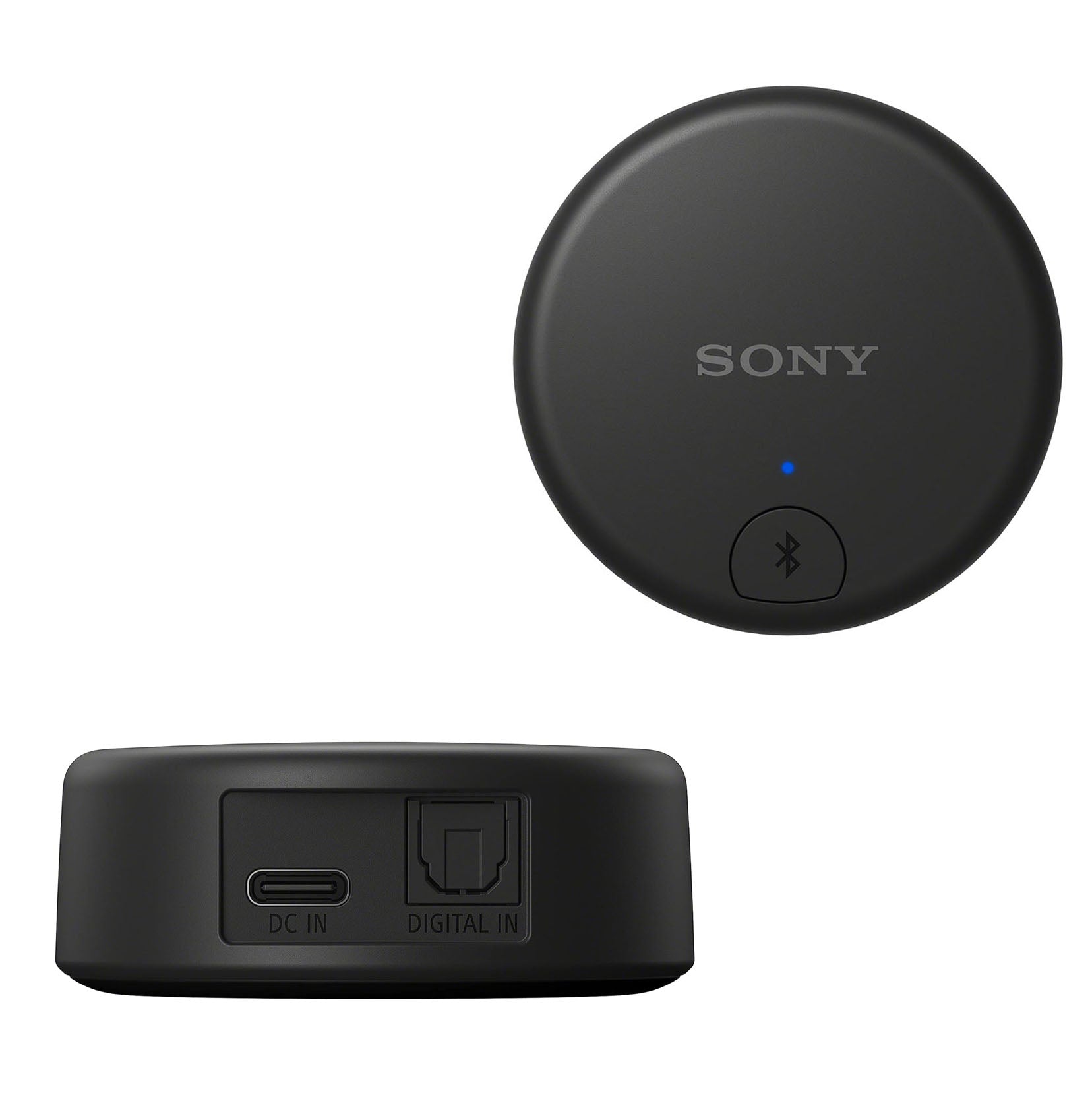 Sony WLA-NS7 Wireless Bluetooth Transmitter - Dolby Atmos Surround Sound on Sony Headphones and BRAVIA TVs, Bluetooth, USB and Optical Cable Connection, 360 Spatial Sound Personalizer, Black