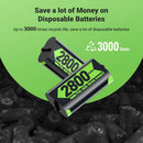 Jelava Super Large Capacity Xbox Controller Battery Packs 4x2800mAh, Compatible with Xbox Series X/Xbox Series S/Xbox One/Xbox One S/X/Elite Controller, Xbox Rechargeable Batteries with Charger& Cable