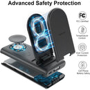 SwanScout Portable Charging Station for Appl, 10000mAh Foldable Wireless Charger for iPhon 15/14/13/12/Series, Appl Watch Ultra 2/9/8/7/5/4/3/SE