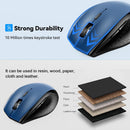 TECKNET Bluetooth Mouse, 4800 DPI Wireless Mouse 6 Adjustable DPI, 6 Buttons Compatible with Laptop/Windows/Computer - Blue