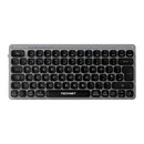 TECKNET Bluetooth Wireless Keyboard - Small Compact Rechargeable 2.4GHz USB Keyboard with 500mAh Battery Capacity for 3 Devices, Widely Compatible with Laptop, PC, UK Layout, TK-KB008