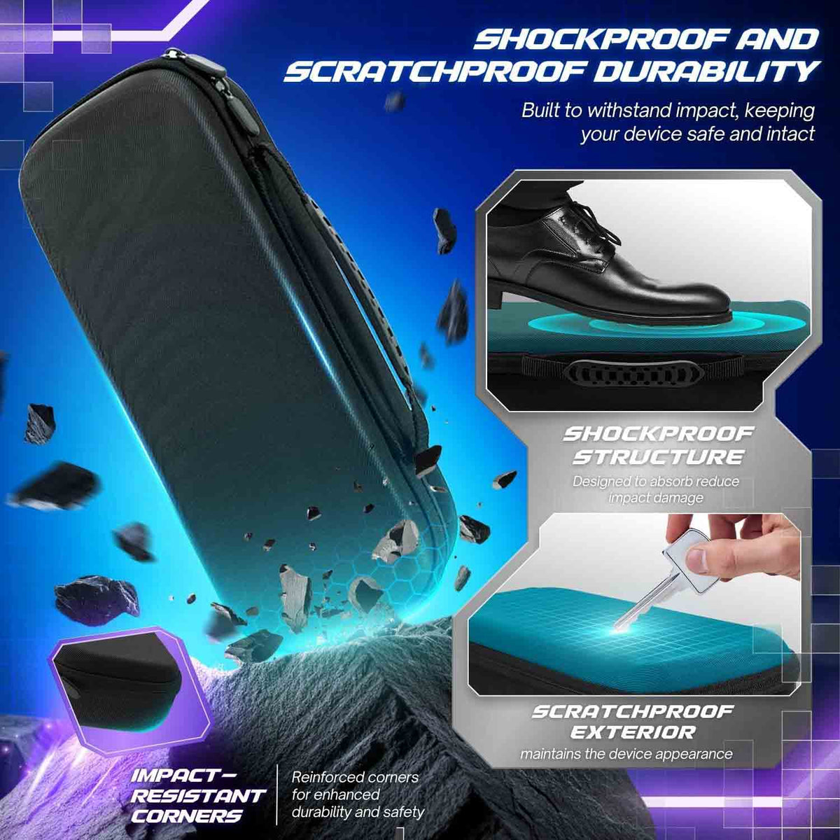 TNP 3-in-1 PlayStation Portal Carrying Case with 2 Screen Protectors and silicone cover
