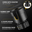 TYKOR Car Cup Holder Expander, Cup Holder Extender for Car with Adjustable Base, Fits Yeti 24/36/46oz, Hydroflask 32/40oz, Large Bottles in 3"-3.9" (16-40oz)