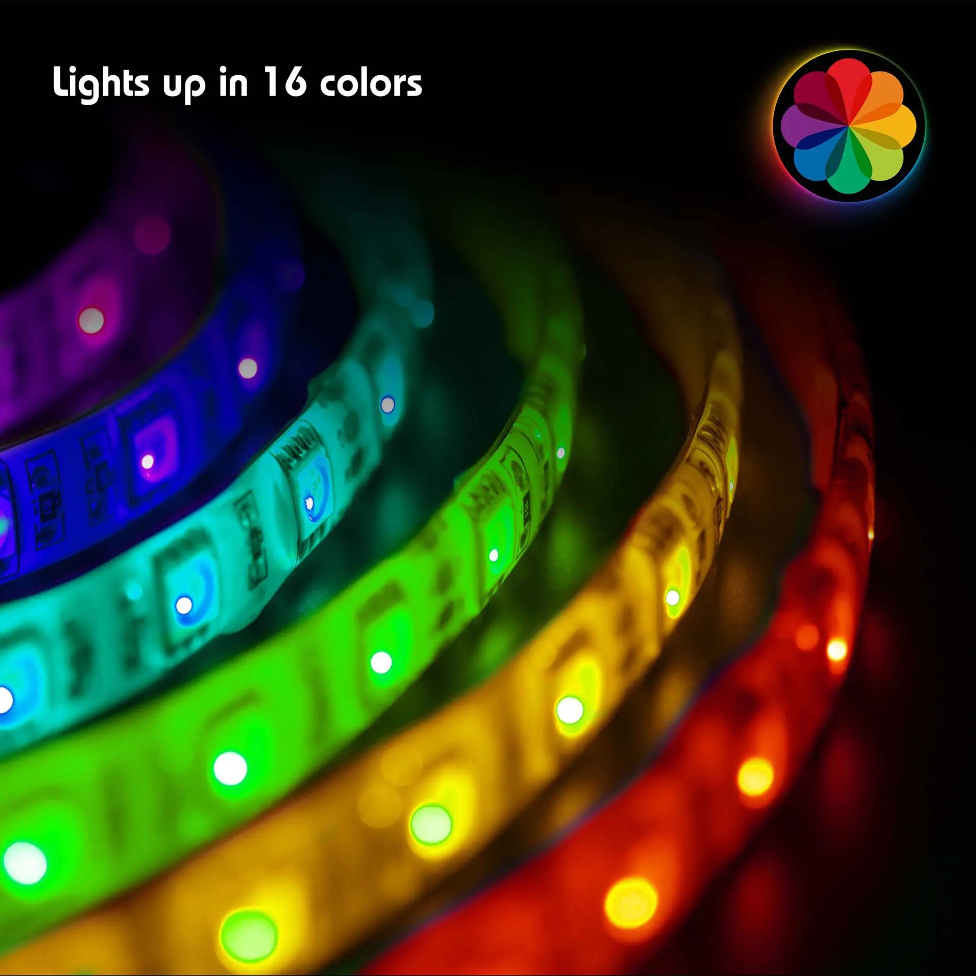 TZUMI LED Mood Light 16' ColorStrip USB-Powered and Remote-Controlled LED Backlight for TV and Computer | 10ft