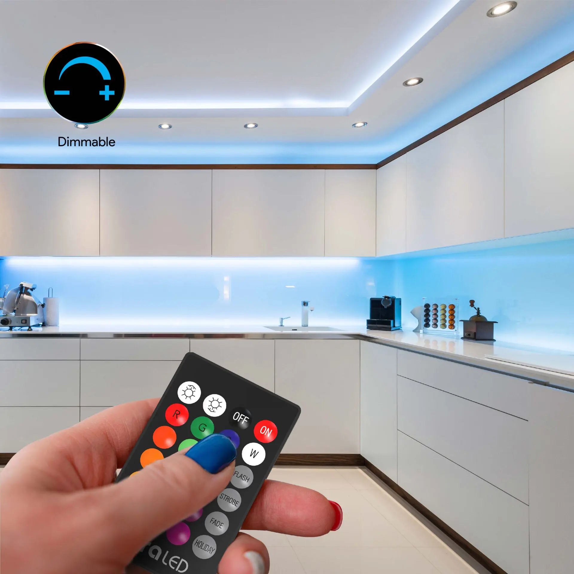 TZUMI LED Mood Light 16' ColorStrip USB-Powered and Remote-Controlled LED Backlight for TV and Computer | 10ft