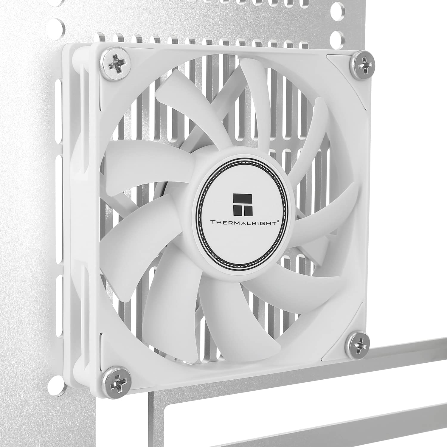 Thermalright TL-8015W CPU Cooling Fan - 80mm Slimline Computer Case Cooler, Quiet 4pin PWM, 2200RPM Speed, 15mm Slim (White)
