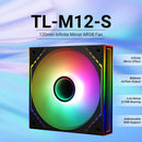 Thermalright TL-M12-S Case Fan 120mm ARGB CPU Cooler Fan Comes with ARGB Mirror Light Effect,PC PWM Silent Fan with 1500RPM Speed