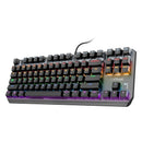 GXTrust Gaming Callaz TKL Mechanical Gaming Keyboard with UK Layout, Compact Tenkeyless Design (80%), Outemu Switches, Multicolour LED Lighting, USB Mechanical Keyboard for PC, Laptop