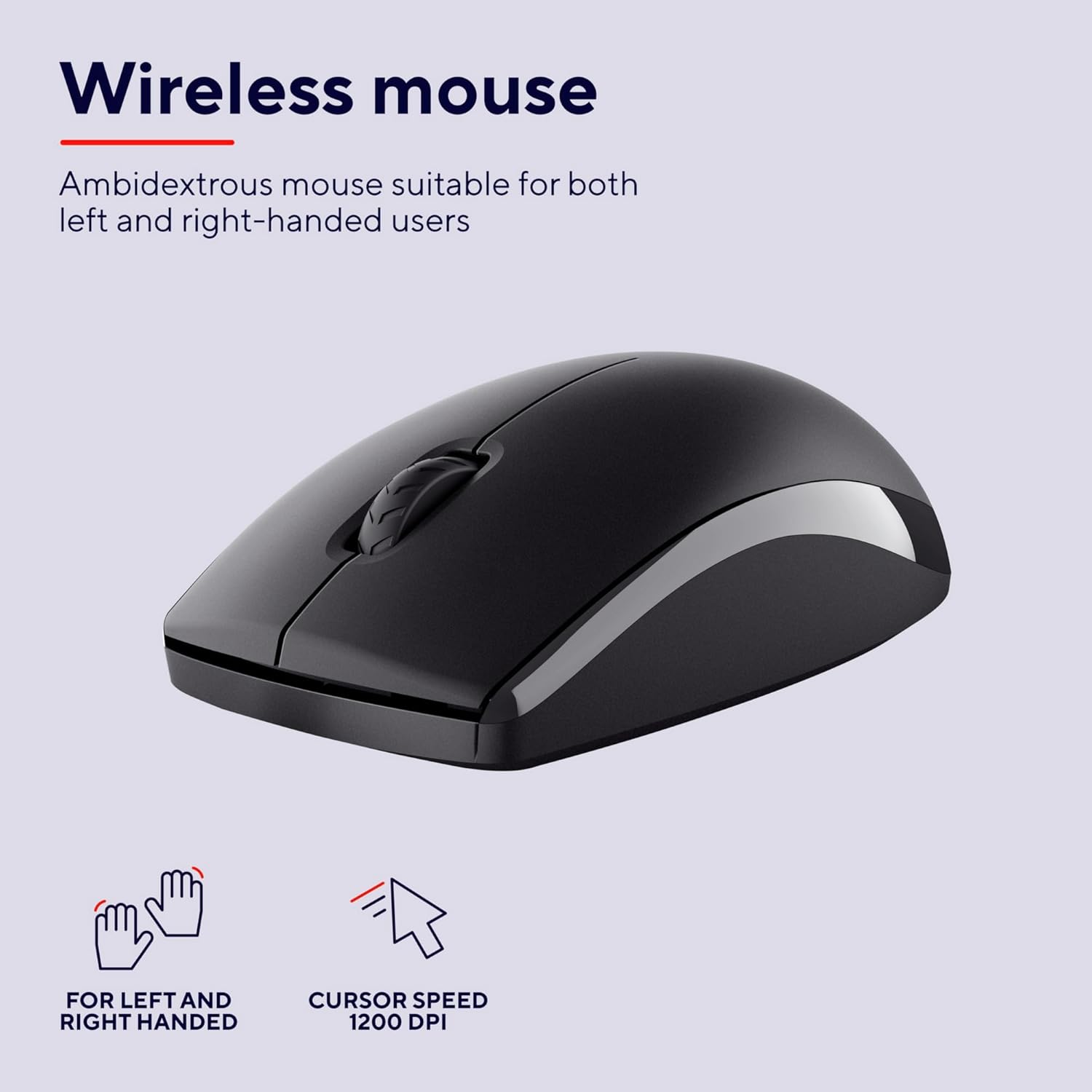 Trust Primo Wireless Keyboard and Mouse Set QWERTY UK Layout, Low Profile Keys, Spill-Resistant, One USB Receiver, Ambidextrous Wireless Mouse, Home Office Combo for PC Laptop