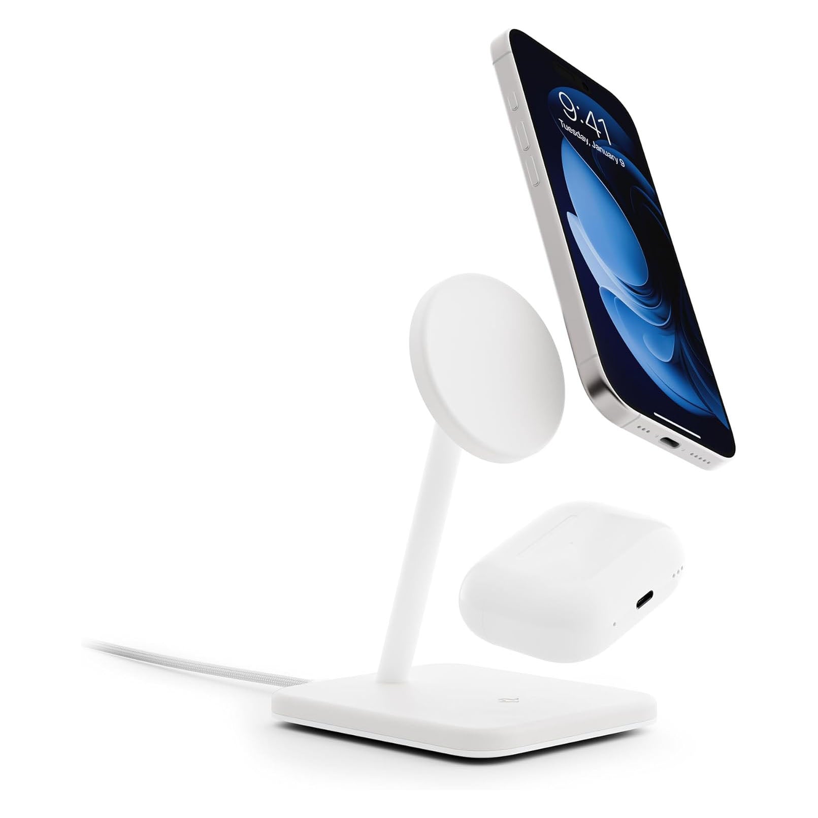 Twelve South HiRise 2 Deluxe 2-in-1 Qi2 MagSafe Fast Wireless Charging Stand