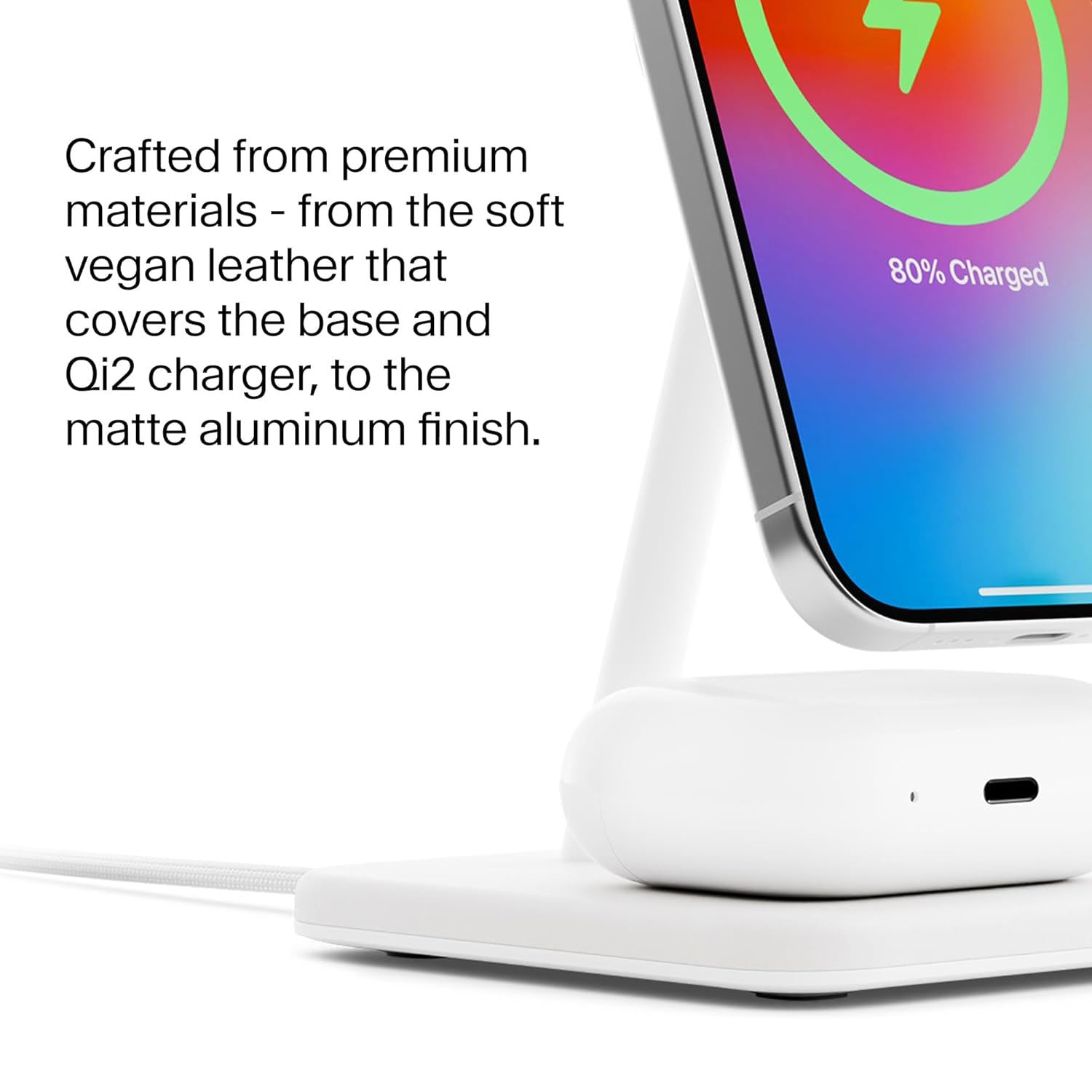 Twelve South HiRise 2 Deluxe 2-in-1 Qi2 MagSafe Fast Wireless Charging Stand