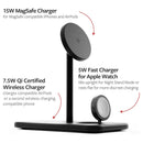Twelve South HiRise 3 Deluxe Luxury 3 in 1 Qi2 Wireless Magsafe Charging Stand