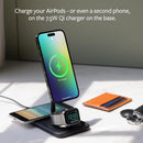 Twelve South HiRise 3 Deluxe Luxury 3 in 1 Qi2 Wireless Magsafe Charging Stand