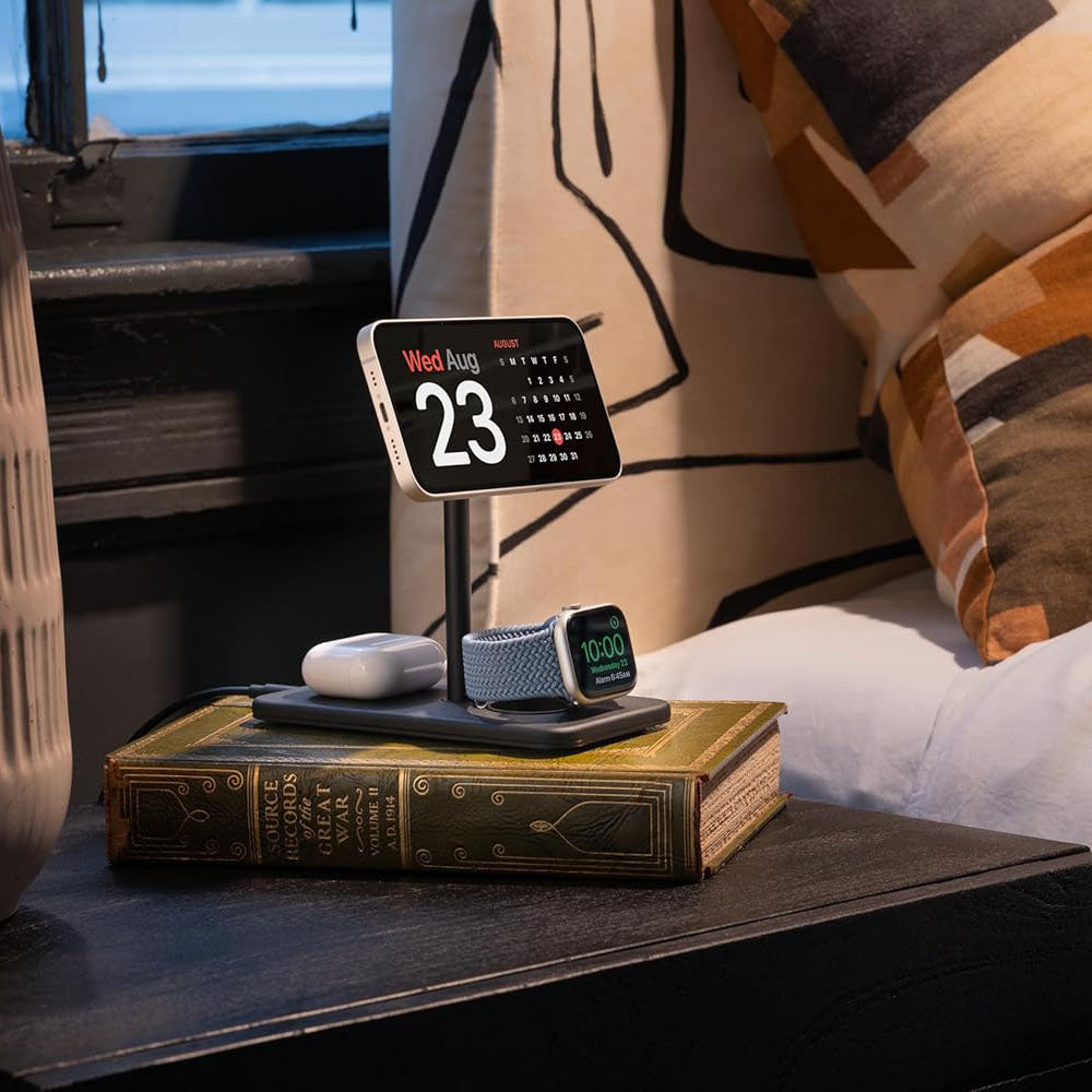 Twelve South HiRise 3 Deluxe Luxury 3 in 1 Qi2 Wireless Magsafe Charging Stand