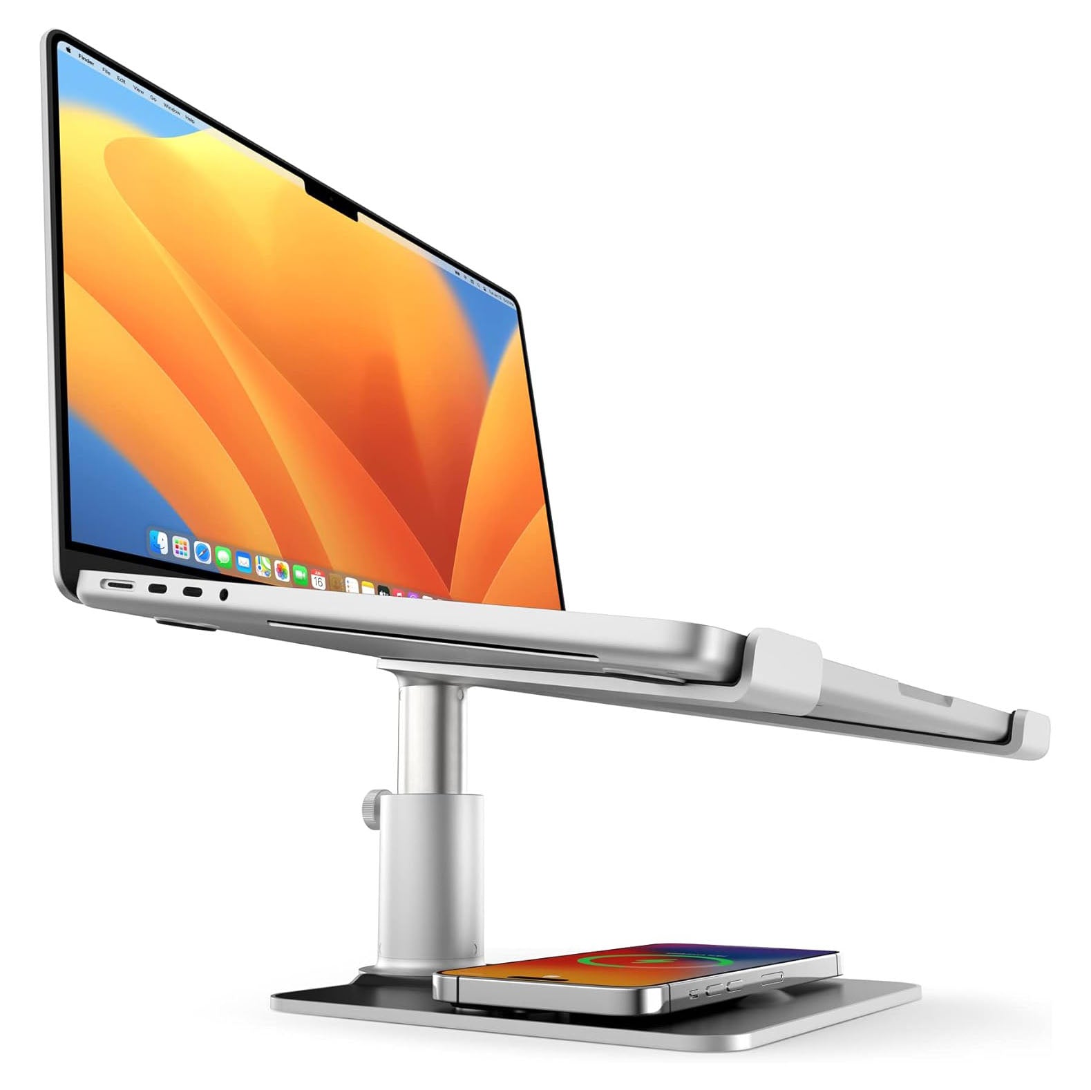 Twelve South HiRise Pro Adjustable Aluminium Stand for Macbook with MagSafe Wireless Charging Pad for iPhone or Airpods