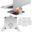 Twelve South HiRise Pro Adjustable Aluminium Stand for Macbook with MagSafe Wireless Charging Pad for iPhone or Airpods