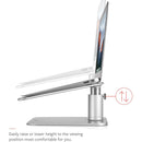 Twelve South HiRise Height-adjustable stand for MacBooks and Laptops, Silver