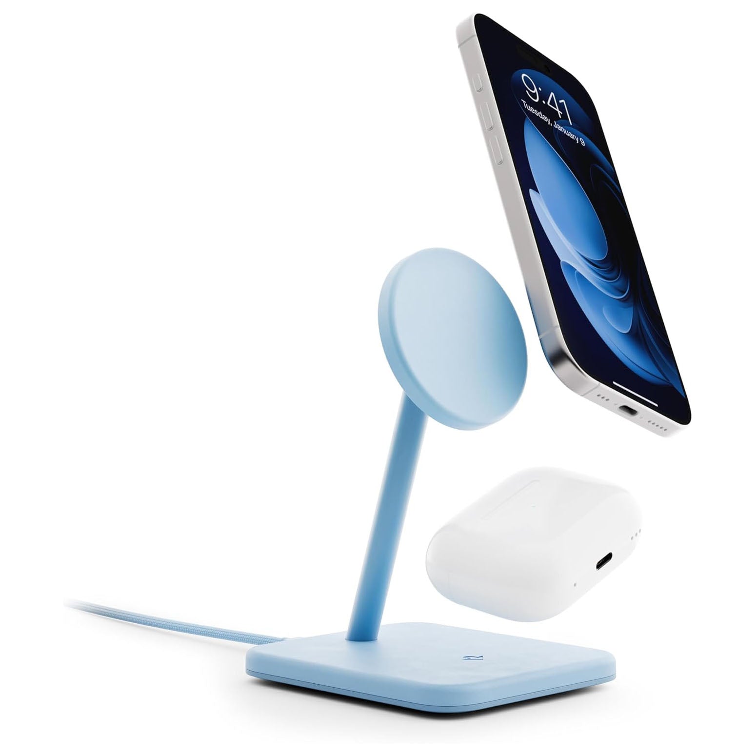Twelve South HiRise 2 Deluxe 2-in-1 Qi2 MagSafe Fast Wireless Charging Stand