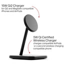 Twelve South HiRise 2 Deluxe 2-in-1 Qi2 MagSafe Fast Wireless Charging Stand