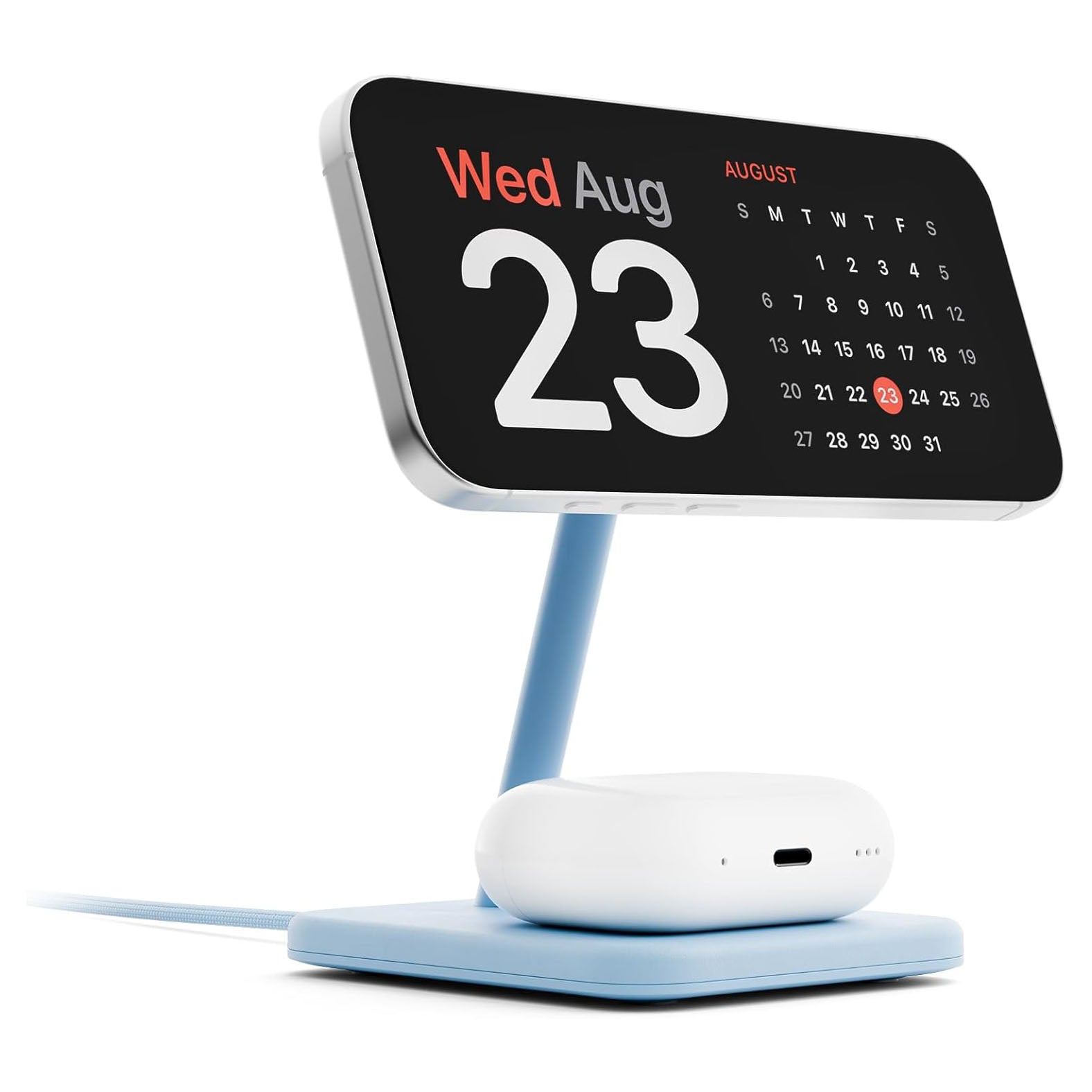 Twelve South HiRise 2 Deluxe 2-in-1 Qi2 MagSafe Fast Wireless Charging Stand