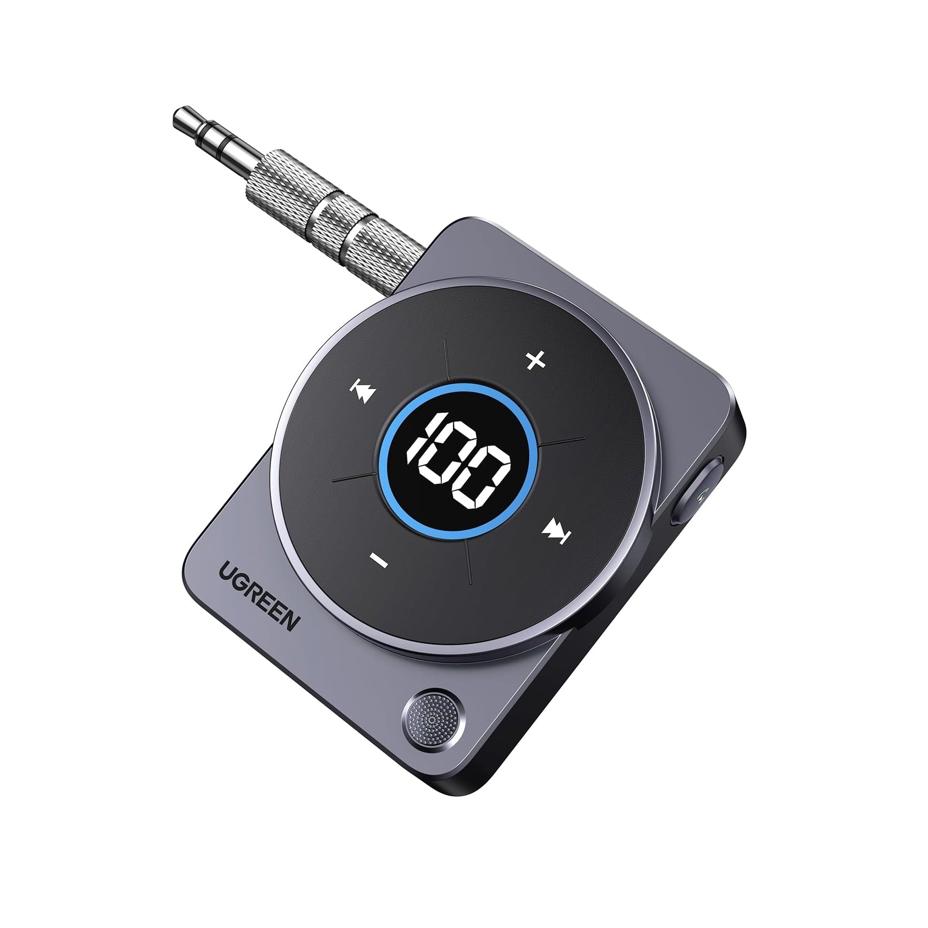 UGREEN 5.4 Bluetooth Car Adapter, [Noise Cancellation] Aux Bluetooth Receiver for Car, 3.5mm Wireless Audio Receiver for Music/Hands-Free Call