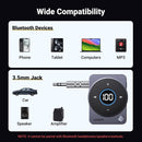 UGREEN 5.4 Bluetooth Car Adapter, [Noise Cancellation] Aux Bluetooth Receiver for Car, 3.5mm Wireless Audio Receiver for Music/Hands-Free Call