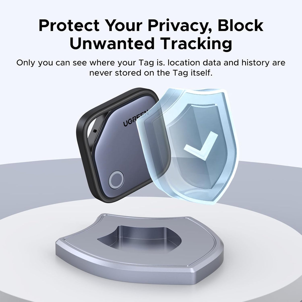 UGREEN FineTrack Air Tracker Tags (iOS Only) 4 Pack Key Finder Bluetooth Tracker 2-Year Replaceable Battery Compatible with Apple Find My for Keys, Luggage [Apple Find My Certified]