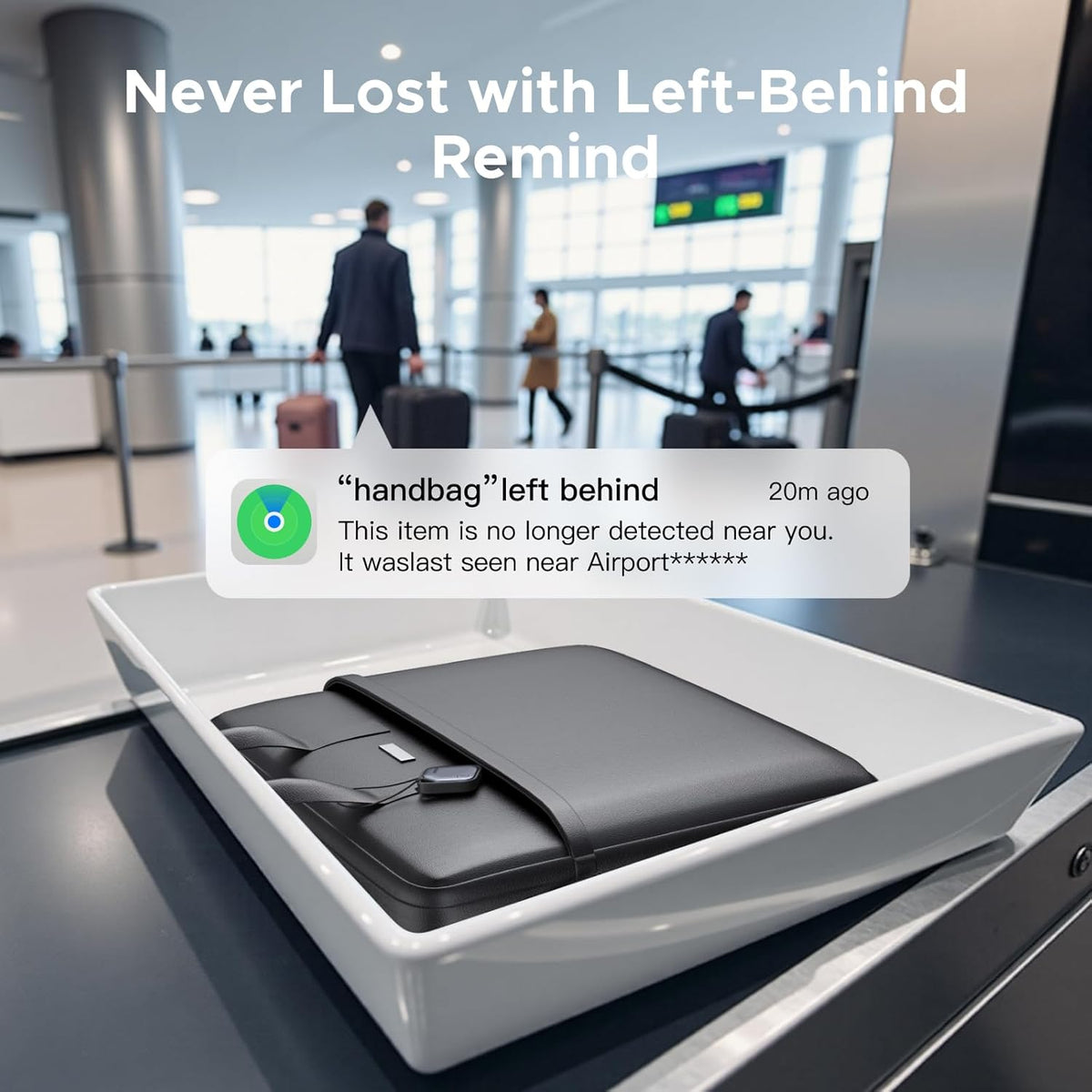 UGREEN FineTrack (iOS Only) Air Tracker Tags 4 Pack 1-Year USB-C Rechargeable Bluetooth Tracker Compatible with Apple Find My, Item Finder for Key Luggage [Apple MFi Certified]