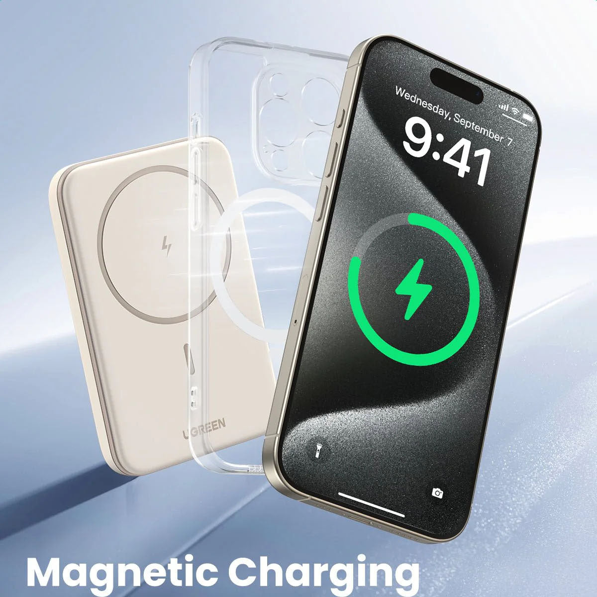 UGREEN Wireless Magnetic Mag-safe Power Bank 5000mAh PD Fast Charging USB-C Port
