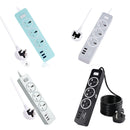 URbantin 3 Way Outlets Extension Lead with 3 USB Slots, Power Extension Socket