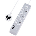 URbantin 3 Way Outlets Extension Lead with 3 USB Slots, Power Extension Socket