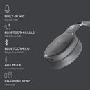 UnoSounds Bass Blast Wireless Over Ear Bluetooth Headphones, Noise Reducing, Comfortable Design, Built in Mic and Wired Mode for Mobile, PC & TV, includes 3.5mm Aux Cable and USB Charger (White)