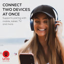 UnoSounds Bass Blast Wireless Over Ear Bluetooth Headphones, Noise Reducing, Comfortable Design, Built in Mic and Wired Mode for Mobile, PC & TV, includes 3.5mm Aux Cable and USB Charger (White)