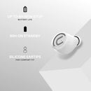 Unosounds Ubuds+ True Wireless Bluetooth 5.0 Earbuds + Improved Data Rate 60 Hours Standby / Hands-Free Calling / Automatic Pairing / Environmental Noise Cancellation - White