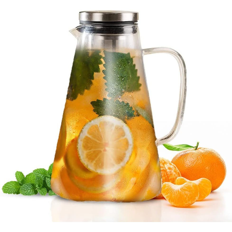 VAHDAM Teas Luminous Glass Pitcher Borosilicate Glass 1500ml / 50.7 oz