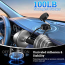 Uceento Vacuum Magnetic Phone Holder, Suction Cup Phone Mount, Foldable Strong Magnetic Cell Phone Holder for Car/Gym/Mirror/Smooth Surface, Compatible with Magsafe iPhon