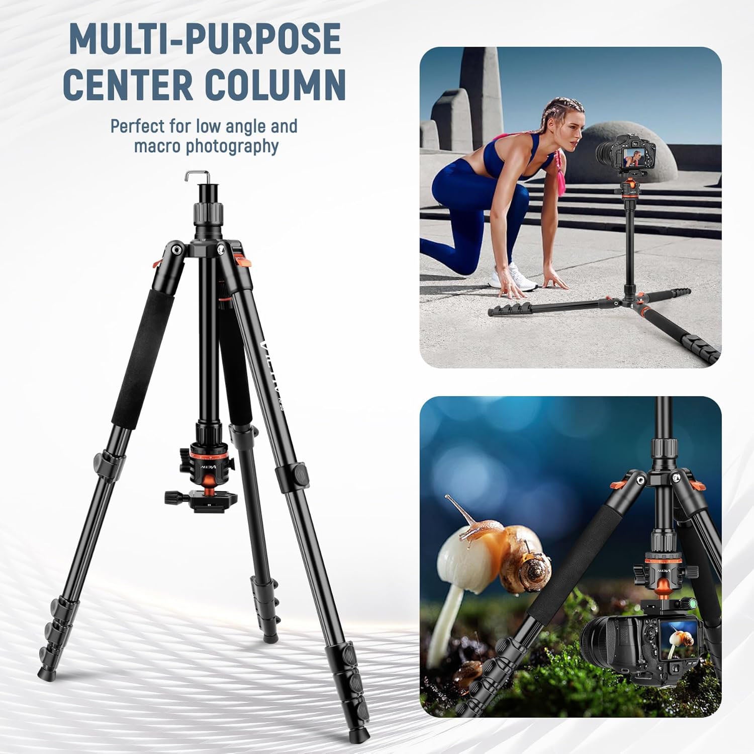 Victiv 78"/ 198cm Camera Tripod for Canon Sony Nikon, DSLR Tripod Lightweight with Monopod for Travel, Compact Tripods with Ball Head and Phone Holder, Tall Camera Stand Max Load 8kg