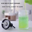 Suanti White Marble Glass Soap Dispenser for Bathroom & Kitchen Sink, Wide-Mouthed Easy Refill, 14.3 Oz