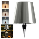 Wireless LED Wine Bottle Lamp, 3 Color Rechargeable Led Wine Bottle Lights for Bars Restaurants (Silver)