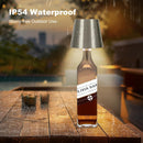 Wireless LED Wine Bottle Lamp, 3 Color Rechargeable Led Wine Bottle Lights for Bars Restaurants (Silver)