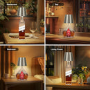 Wireless LED Wine Bottle Lamp, 3 Color Rechargeable Led Wine Bottle Lights for Bars Restaurants (Silver)
