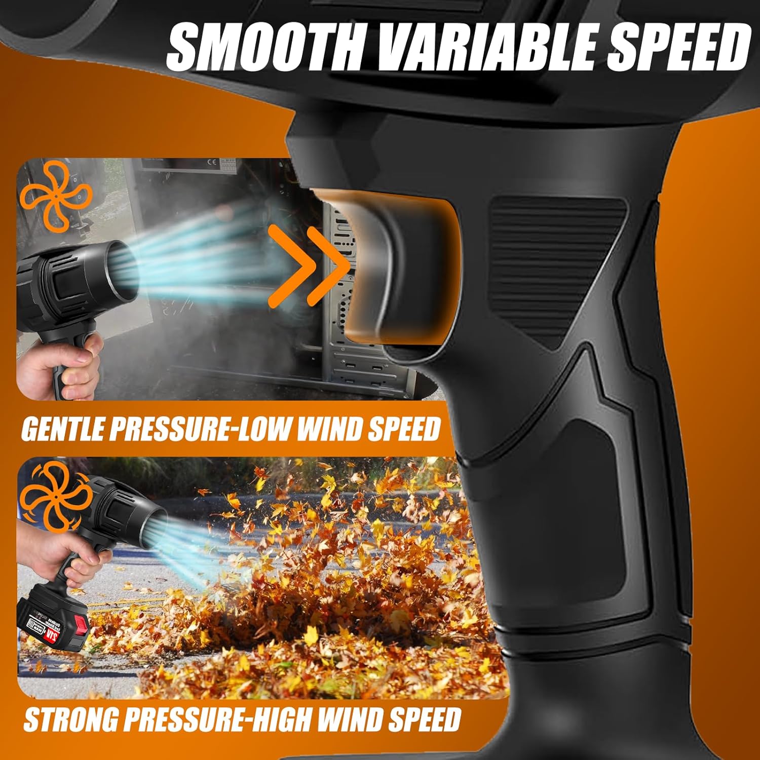 Zebanco Powerful Cordless Air Blower with Lithium Battery - MD-8367