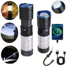 Zoomable USB Rechargeable Long Distance Flashlight and  Lamp