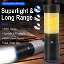 Zoomable USB Rechargeable Long Distance Flashlight and  Lamp
