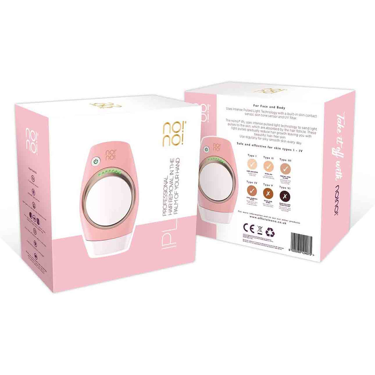 no!no! Compact IPL Painless Hair Removal System for Women 7 Intensity Levels